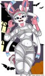 absurd_res anthro eeveelution female generation_6_pokemon halloween hi_res holidays mummy nintendo pinup pokemon pokemon_(species) pose solo sylveon thelasthope undead