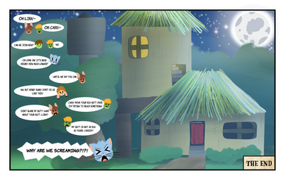 anthro building dialogue female female/female group house male moan moon night offscreen_character outside plant scenic_view screaming speech_bubble text tree yelling yelling_at_another boman100 joaoppereiraus tales_of_sezvilpan cassidy_(boman100) jack_(joaoppereiraus) joao_(joaoppereiraus) lira_(joaoppereiraus) pogo_(joaoppereiraus) domestic_cat felid feline felis lagomorph leporid lizard mammal rabbit reptile scalie absurd_res comic english_text hi_res one_panel_comic