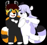 2015 ailurid aliasing alpha_channel anthro black_body black_fur black_inner_ear black_nose blonde_highlights blue_eyes digital_drawing_(artwork) digital_media_(artwork) duo eyes_closed featureless_crotch female female_anthro flat_colors fur hair handpaw heart_(marking) highlights_(coloring) hindpaw long_hair male male/female male_anthro mammal markings nude one_eye_closed open_mouth open_smile orange_body orange_fur paws pink_tongue plantigrade purple_body purple_fur purple_hair red_panda ring_(marking) ringed_tail sebdoggo simple_background smile standing striped_markings striped_tail stripes tail tail_markings tongue transparent_background white_body white_fur white_inner_ear