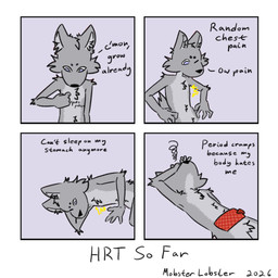 ambiguous_gender anthro dialogue emanata pain solo text mobsterlobster canid canine canis mammal wolf 1:1 comic english_text hi_res