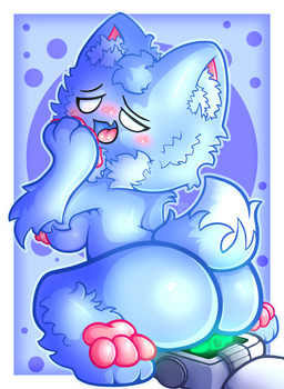 blue_body blue_fur blue_skin blush butt crossgender cunnilingus duo electronics facesitting female for_a_head fur furry_ears furry_tail fuzzy looking_pleasured machine oral pawpads paws screen screen_face sex sitting sitting_on_another tail television vaginal white_body white_eyes white_fur puffylover69 discord_(app) clyde_(discord) domestic_cat felid feline felis mammal object_head robot screen_head tv_head absurd_res hi_res