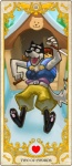 alternate_version_at_source ambiguous_gender anthro art_nouveau canid canine canis card card_template clothed clothing dogbomber doggo_(undertale) domestic_dog duo fortune_telling frisk_(undertale) human male mammal melee_weapon minor_arcana roman_numeral sword swords_(tarot) tarot tarot_card two_of_swords_(tarot) undertale undertale_(series) weapon