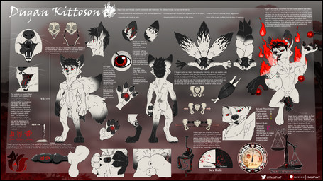 animal_genitalia anthro anus ass_up balls black_border border butt dugan_kittoson feet genitals hindpaw magic male paws short size_difference smaller_male solo spread_butt spreading text metalfoxt mythology dugan_(metalfoxt) canid canine fox mammal mythological_creature 16:9 4k absurd_res english_text hi_res model_sheet widescreen