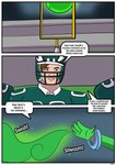 american_football armor clothed clothing dialogue disembodied_hand duo fully_clothed goalpost green_moon headgear helmet magic male moon night not_furry_focus smile sport text rex_equinox nfl philadelphia_eagles pheagle genie human humanoid mammal absurd_res comic english_text hi_res