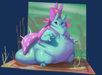 2_toes 3_fingers ambiguous_gender anthro belly big_belly big_eyes big_tail blue_body carrying_another duo external_gills feet fingers gills glistening glistening_body markings obese overweight overweight_ambiguous overweight_anthro piggyback purple_body purple_eyes spikes spines spots spotted_markings spotted_tail squish tail tail_markings toes white_eyes citrusslugcat rain_world videocult rivulet_(rain_world) spearmaster_(rain_world) slugcat alpha_channel
