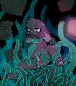 anal anal_penetration anthro bdsm blush brown_body brown_fur electronics fur gag gagged genitals humanoid_genitalia humanoid_penis looking_up male nipples penetration penis sex solo teal_tentacles television tentacle_in_ass tentacle_penetration tentacle_sex tentaclejob tentacles underwater water bravobunny mammal mouse murid murine rodent tentacle_creature full-length_portrait hi_res portrait