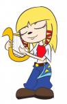 blonde_hair eyes_closed female fusion hair harp musical_instrument playing_music plucked_string_instrument simple_background solo string_instrument white_background unknown_artist nintendo parappa_the_rapper sony_corporation sony_interactive_entertainment the_legend_of_zelda um_jammer_lammy lammy_lamb princess_zelda humanoid hi_res