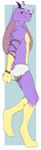 anthro arms_tied bdsm biped blue_eyes blush bodily_fluids bondage bound briefs clothed clothing countershade_fur countershade_torso countershading eyebrows feet floppy_ears fur genital_fluids grey_hair hair hindpaw horn lop_ears male omorashi paws peeing pink_inner_ear purple_body purple_fur restraints rope rope_bondage scut_tail short_tail solo tail topless underwear urine watersports wet wet_briefs wet_clothing wet_underwear wetting white_briefs white_clothing white_underwear yellow_body yellow_fur yellow_urine citris lagomorph leporid mammal rabbit 2023 absurd_res digital_media_(artwork) hi_res