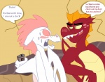 2012 alcohol beer beverage blush dialog dragon duo english_text feral fizzle_(mlp) freckles friendship_is_magic garble_(mlp) gay kl0ndike male my_little_pony not_gay outside red_body scalie text white_body wings
Rating: Safe
Score: 17
User: Bobrella
Date: September 13, 2012