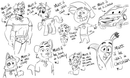 anthro arrow_pointing_to_face banana briefs broken_mirror car clothed clothing collar collar_tag crossed_arms cutie_mark directional_arrow feral floppy_ears food fruit humor joke machine male muscle_shirt muscular muscular_anthro muscular_male pantsless pantsless_anthro pantsless_male plant shirt shirt_tucked_in shirt_tucked_into_underwear solo t-shirt tail text topwear underwear vehicle wearing_collar tinydeerguy bluey_(series) cars_(disney) cartoon_network disney family_guy hasbro justice_league my_little_pony nickelodeon pixar the_amazing_world_of_gumball the_fairly_oddparents veggietales fan_character matt_riskely canid canine canis domestic_dog elemental_creature equid equine flora_fauna food_creature horse living_car living_fruit living_machine living_vehicle mammal pony 2026 digital_drawing_(artwork) digital_media_(artwork) english_description english_text hi_res monochrome