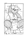 anthro armwear banknote button_ears clothed clothing collar collar_tag crouching diaper fishnet_armwear fishnet_clothing fishnet_legwear floppy_ears legwear looking_at_viewer male money pole solo strip_club stripper_pole wearing_diaper cookiebandit canid canine canis domestic_dog mammal 2024 greyscale hi_res monochrome sketch