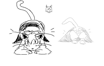 3_fingers anthro bent_over bow_ribbon clothed clothed_female clothing dress exposed_butt female fingers fur hair heart_pattern panties raised_tail short_hair simple_background solo squinted_eyes tail underwear whiskers white_body white_fur white_hair anonymous_artist studio_pixel ame_(daisuke_amaya) domestic_cat felid feline felis mammal 2026 digital_drawing_(artwork) digital_media_(artwork) microsoft_paint_(artwork) monochrome