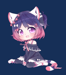 accessory bow_(feature) bow_ribbon clothing dress exposed_shoulder female hair_accessory hair_bow hair_ribbon hairclip looking_at_viewer open_mouth ribbons sitting solo yumemin animal_humanoid cat_humanoid felid felid_humanoid feline feline_humanoid humanoid mammal mammal_humanoid alpha_channel