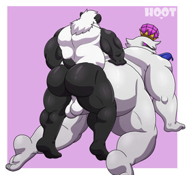 all_fours anal anal_penetration anthro balls big_butt butt crown crown_only duo genitals ghost_sex headgear headgear_only male male/male muscular muscular_anthro muscular_male nude penetration tongue tongue_out dg254 luigi's_mansion mario_bros nintendo king_boo stiban_(character) bear boo_(mario) ghost giant_panda mammal spirit absurd_res hi_res