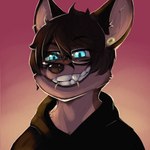 anthro blue_eyes clothed clothing ear_piercing eyewear fur glasses hair looking_at_viewer male piercing smile smiling_at_viewer solo bastionshadowpaw toshi_(bastionshadowpaw) canid canine fox mammal 1:1 icon nonbinary_(lore)