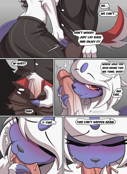 1_horn 4_fingers 5_panel_comic anthro anthro_on_anthro anthro_penetrated anthro_penetrating anthro_penetrating_anthro anthro_pov anthrofied arm_markings arm_tuft aroused aroused_by_another aroused_male asking_viewer asking_where assertive assertive_anthro assertive_female assisted_exposure at_work athletic athletic_anthro athletic_male bangs bar_emanata bareback bedroom_eyes big_butt big_eyes big_glans big_iris big_penis big_pupils biped black_claws black_clothing black_eyebrows black_nose black_outline black_shirt black_text black_text_outline black_topwear blockage_(layout) blush blush_lines blushing_at_another blushing_at_partner blushing_at_viewer bob_cut bodily_fluids boss boss_and_employee bottomwear bottomwear_pull breasts bribe bribery bribery_with_sex brown_bottomwear brown_clothing brown_pants butt button_(fastener) cafe can't_resist canine_tail casual_sex cheek_bulge claw_fingers claws close-up clothed clothed_anthro clothed_female clothed_male clothing clothing_loss clothing_pull collarbone collared_shirt command_to_enjoy command_to_wait compliment complimenting_viewer conjoined_speech_bubble contact_onomatopoeia countershade_crotch countershade_fur countershade_genitalia countershade_penis countershade_tail countershade_torso countershading crotch_grab crotch_shot crotch_tuft curvy_figure dark_bottomwear dark_claws dark_clothing dark_face dark_fingers dark_gem dark_horn dark_nose dark_shirt dark_skirt dark_tail dark_topwear deep_throat describing_another describing_genitalia describing_penis describing_size detailed_penis dialogue dirty_talk dress_shirt dripping_contour duo earless elbow_tuft ellipsis emanata employee employee_uniform erection exclamation_point explicitly_stated_nonconsent exposed exposing_penis eyebrow_through_hair eyebrows eyelashes eyes_closed face_closeup faceless_anthro faceless_character faceless_female faceless_male fellatio female female_anthro female_focus female_penetrated finger_claws fingerless_(marking) fingers first_person_view five_frame_image flirting forced forced_exposure forced_fellatio forced_undressing forehead_gem foreskin four_frame_grid four_frame_staggered_grid front_to_front front_view fully_clothed fully_clothed_anthro fully_clothed_male fur fur_markings fur_tuft furgonomic_bottomwear furgonomic_skirt furgonomics furrowed_eyebrows gasp gem genital_close-up genital_focus genitals giving_in_to_temptation glans glistening glistening_bodily_fluids glistening_claws glistening_eyes glistening_flesh glistening_genitalia glistening_glans glistening_nose glistening_penis glistening_saliva gradient_background gradient_genitalia gradient_penis grey_background grey_bottomwear grey_clothing grey_skirt grey_wall grid_layout grope guided_penetration hair hair_over_eye half-closed_eyes hand_markings hand_on_another hand_on_another's_back hand_on_another's_crotch hand_on_another's_genitalia hand_on_another's_penis hand_on_back hand_on_crotch hand_on_partner hand_on_partner's_back hand_on_partner's_genitalia hand_on_partner's_penis hand_on_penis handpaw happy heart_symbol hearts_around_head hearts_around_penis high-angle_view honorific horizontal_blockage horizontal_staggering horn hourglass_figure huge_butt humanoid_genitalia humanoid_hands humanoid_penis imminent_fellatio imminent_oral imminent_penetration imminent_sex indoor_sex inside interior_background interjection inviting inviting_to_sex inward_tail_speech_bubble iris irony kneeling kneeling_oral_position kneeling_sex licking licking_another licking_partner lidded_eyes light_body light_fingers light_fur light_hair light_tail lightened_genitalia lightened_penis linked_speech_bubble long_eyelashes long_penis long_sleeve_shirt long_sleeves looking_aside looking_at_viewer male male/female male_anthro male_focus male_penetrating male_penetrating_female male_pov manager markings monotone_body monotone_bottomwear monotone_clothing monotone_fur monotone_hair monotone_shirt monotone_skirt monotone_tail monotone_topwear motion_lines motion_outline mouth_closed multicolored_body multicolored_fingers multicolored_fur multicolored_genitals multicolored_head multicolored_penis multicolored_tail multiple_angles narrowed_eyes no_underwear noisy_oral offering_sex office office_sex one_eye_obstructed onomatopoeia open_bottomwear open_clothing open_mouth open_pants oral oral_penetration outline outline_speech_bubble pants pants_pull pantsing partially_clothed partially_clothed_anthro partially_clothed_female pattern_bottomwear pattern_clothing pattern_skirt paws pencil_skirt penetrating_pov penetration penile penile_penetration penis penis_awe penis_base penis_close-up penis_focus penis_grab penis_in_mouth penis_lick penis_poking_out persuasion pink_blush pink_flesh pink_glans pink_penis pink_tongue pokemorph polygonal_speech_bubble pov_blowjob pulling_pants_down pupils purple_face purple_fingers purple_gem purple_horn purple_snout purple_tail question question_mark questionable_consent raised_eyebrows raised_inner_eyebrows red_body red_crotch red_eyes red_fur red_tail refusing reluctant restaurant retracted_foreskin reverse_forced_fellatio reverse_forced_oral risky_sex saliva saliva_on_face saliva_on_own_face saliva_on_penis saliva_on_self seductive semi_public sex sex_shot shirt short_fur short_hair short_snout shoulder_tuft side_view sideways_oral silhouette silhouetted_face simple_background skirt slurp slurping small_nose small_waist smile smiling_at_viewer solo_focus sound_effects speech_bubble staggering_(layout) standing standing_oral standing_sex stealth_sex striped_bottomwear striped_clothing striped_skirt stripes stuttering submissive submissive_anthro submissive_male submissive_pov suggestive suggestive_dialogue swept_bangs tail talking_to_viewer teasing teasing_partner teasing_viewer temptation text thick_eyelashes thick_penis thin_eyebrows three_row_layout throbbing throbbing_penis tongue tongue_on_penis tongue_out topless topless_anthro topless_female topwear torso_shot translucent translucent_hair tremble_lines tremble_spikes triangle_nose tuft two_tone_body two_tone_fingers two_tone_fur two_tone_genitals two_tone_penis two_tone_tail undressed undressing undressing_another undressing_between_scenes undressing_partner uniform unprofessional_behavior until_they_like_it unwanted_erection unzipped unzipped_clothing unzipped_pants vein veiny_penis vocalization voluptuous voluptuous_anthro voluptuous_female waiter waitress_uniform wall_(structure) white_arms white_back white_body white_button_(fastener) white_countershading white_crotch white_fingers white_fur white_hair white_hands white_heart white_neck white_penis white_sclera white_speech_bubble white_tail white_text white_tuft workplace workplace_sex zipper cooliehigh nintendo pokemon absol canid canine felid feline generation_3_pokemon generation_7_pokemon lycanroc mammal midnight_lycanroc pokemon_(species) 2023 3:4 cel_shading colored comic detailed digital_drawing_(artwork) digital_media_(artwork) english_text hi_res shaded
