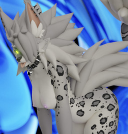 anthro bell bent_over big_butt black_sclera breasts butt collar fangs female fluffy glowing glowing_eyes green_body hair hair_over_eye inner_ear_fluff leopard_spots looking_at_viewer nipple_piercing nipples nude piercing pink_nipples sabertooth_(anatomy) solo spots teeth thick_thighs tongue tongue_out tuft hiddenonez mythology canid dragon felid hybrid mammal mythological_creature mythological_scalie novabeast pantherine scalie snow_leopard blender_(artwork) blender_cycles_(artwork) digital_media_(artwork) hi_res