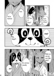 anthro canid canine canis comic dialogue domestic_cat domestic_dog duo english_text felid feline felis greyscale harusuke hi_res japanese_text male mammal monochrome text