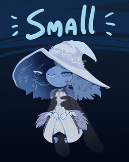 4_arms big_hat blue_background blue_body blue_eyes blue_hair clothing doll doll_joints dress duo female flat_chested gradient_background hair hat headgear headwear lifting_another long_hair multi_arm multi_limb not_furry one_eye_closed poker_face simple_background smol_ranni_meme solo_focus text torso_grab white_clothing white_dress young huffslove elden_ring fromsoftware ranni_the_witch animate_inanimate humanoid living_doll 2022 english_text hi_res meme