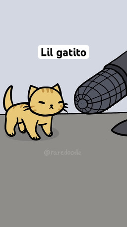 ambiguous_gender daww electronics eyes_closed feral meow microphone music open_mouth quadruped singing solo stripes synced_to_music tail text whiskers young young_feral rare_doodle domestic_cat felid feline felis mammal 2024 2d_animation 9:16 animated artist_name digital_media_(artwork) frame_by_frame hi_res short_playtime sound spanish_description spanish_text webm