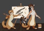 ambiguous_gender anthro duo feral male painting_body paws simple_background species_transformation transformation nerfusia pablolemurr lemur mammal mustelid musteline primate ring-tailed_lemur strepsirrhine true_musteline weasel hi_res