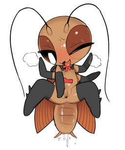 4_arms animal_genitalia antennae_(anatomy) anthro armwear aroused arthropod_abdomen arthropod_abdomen_cloaca arthropod_abdomen_genitalia back_wings bird's-eye_view black_capelet black_clothing black_gloves black_handwear black_legwear black_sclera black_stockings blush bodily_fluids breath brown_tongue brown_wings capelet cerci_(anatomy) chibi cloaca cloacal_fluids clothing elbow_gloves featureless_arms female female_anthro genitals gloves handwear high-angle_view huge_eyes humanoid_genitalia humanoid_vulva insect_wings legwear looking_pleasured lying mostly_nude mostly_nude_anthro mostly_nude_female multi_arm multi_limb on_back one_eye_closed open_mouth simple_background solo spread_vulva spreading stockings sweat sweaty_face tail tail_genitals tail_vulva tongue tongue_out unusual_anatomy unusual_genitalia_placement unusual_tail unusual_vulva_placement vulva white_background white_eyes wings tosx roazzi_(tosx) arthropod blattodean cockroach hybrid insect 2026 5:6