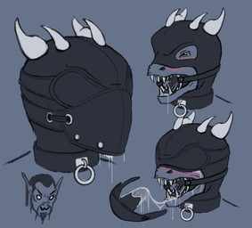 bdsm blindfold blush bodily_fluids bondage bondage_gear bound cock_gag collar dildo_mask drooling forced forced_oral gag gag_mask gagged gimp_mask leather male mask open_mouth oral oral_penetration owo penetration ring_gag saliva saliva_string sex simple_background slave solo submissive submissive_male tears tongue bugbean bethesda_game_studios microsoft skyrim the_elder_scrolls the_elder_scrolls_online brand-seik telvanni argonian dunmer lizard reptile scalie 2021 hi_res monochrome