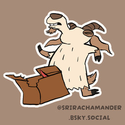 animated_gif anthro box cardboard cardboard_box container eyes_closed facial_hair feral goatee half-closed_eyes horn long_ears male narrowed_eyes sex solo thrusting tongue tongue_out srirachamander mcdonald's bovid caprine goat mammal animated loop short_playtime