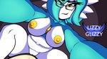 anthro areola big_breasts blue_body blue_hair breasts chest_spike curvy_figure eyelashes eyewear female genitals glasses hair looking_at_viewer looking_down looking_down_at_viewer multicolored_body nipples nude pussy slightly_chubby solo spikes spikes_(anatomy) thick_thighs two_tone_body voluptuous white_body wide_hips yellow_areola yellow_nipples lizzyglizzy nintendo pokemon julia_caernarvon gardevoir generation_3_pokemon pokemon_(species) 16:9 2023 4k absurd_res digital_drawing_(artwork) digital_media_(artwork) hi_res watermark widescreen