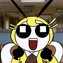 2_antennae :d antennae_(anatomy) anthro black_antennae black_clothing black_eyes black_legwear black_thigh_boots black_thigh_highs blinking blonde_eyelashes blonde_hair boots bottomwear brown_bottomwear brown_clothing brown_markings brown_neckwear brown_skirt clothed clothed_anthro clothed_female clothing excited eyelashes female female_anthro footwear fully_clothed fully_clothed_anthro fully_clothed_female hair insect_wings inside legwear markings multicolored_wings noseless office open_mouth open_smile photo_background pokemorph shoes skirt smile solo teeth thigh_boots thigh_highs topwear two_tone_wings white_body wing_markings wings yellow_clothing yellow_topwear oofrowdy nintendo pokemon ria_(oofrowdy) arthropod generation_7_pokemon pokemon_(species) ribombee 1:1 2023 2d_animation animated mixed_media no_sound photography_(artwork) short_playtime video