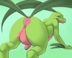 2014 all_fours anthro anus balls ben300 big_balls butt gaping gaping_anus gecko green_body grovyle lizard looking_at_viewer looking_back male nintendo penis plain_background pokémon pose presenting presenting_anus presenting_hindquarters reptile scalie solo uncut video_games
Rating: Explicit
Score: 11
User: Finchmaster
Date: April 17, 2014