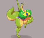 anthro big_breasts bottomwear brazil breasts clothing female green_body huge_breasts shirt shorts solo tail thick_thighs topwear jovi_cap dotty_(jovi_cap) alligator alligatorid crocodilian reptile scalie absurd_res hi_res