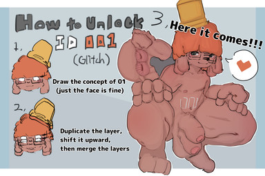 2_anuses 2_penises anal anal_penetration anthro anus balls double_anal double_penetration genitals glitch heart_symbol male multi_anus multi_genitalia multi_penis navel nipples penetration penis solo stretched_anus text snafgh 01_(snafgh) digital_creature glitch_creature lagomorph mammal 3:2 english_description english_text model_sheet
