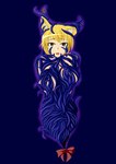 2009 animal_humanoid big_breasts blonde_hair bound breasts canid canid_humanoid canine canine_humanoid clothing comic corruption female fox_humanoid green_eyes hair hat headgear headwear humanoid looking_at_viewer mammal mammal_humanoid nude ran_yakumo simple_background solo tamakko tentacles touhou