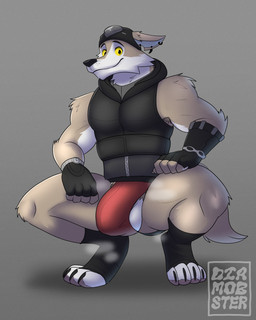 anthro armpit_hair balls barely_visible_balls barely_visible_genitalia big_bulge body_hair bulge clock clothed clothing crouching detailed_bulge ear_piercing fingerless_gloves footwear fur genital_outline genitals gloves hair handwear headgear headwear humanoid_genitalia humanoid_penis jockstrap looking_at_viewer male musk musky_balls musky_penis penis penis_outline piercing pubes pubes_exposed simple_background sleeveless_shirt smile solo sweater sweater_vest toeless_footwear topwear underwear vest watch diamobster epic_games fortnite wendell_(fortnite) canid canine canis mammal wolf 4:5 absurd_res digital_media_(artwork) hi_res