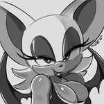 anthro bat_wings big_breasts big_ears breasts cleavage cleavage_overflow clothed clothing collarbone countershading eyelashes eyeshadow female fur hair lips long_eyelashes looking_at_viewer makeup membrane_(anatomy) membranous_wings narrowed_eyes pupils shirt short_hair tank_top thick_bottom_lip thick_eyelashes topwear wings conditional_dnp digitaldomain123 sega sonic_the_hedgehog_(series) rouge_the_bat bat mammal 1:1 absurd_res hi_res monochrome