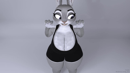anthro big_breasts bouncing_breasts bra breast_grab breast_play breast_squish breasts clothing clothing_pull female hand_on_breast solo sports_bra sportswear squish teasing teasing_viewer thick_thighs underwear hurgle scrag_(modeler) disney zootopia judy_hopps european_rabbit lagomorph leporid mammal oryctolagus rabbit 16:9 3d_(artwork) 3d_animation 4k absurd_res animated digital_media_(artwork) hi_res huge_filesize no_sound short_playtime widescreen