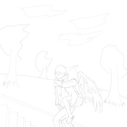 alternate_universe anthro bald biped blush bone_frill bottomwear carrying_another clothed clothed_anthro clothed_female clothed_human clothed_male clothing cloud duo eyewear feathered_wings feathers female fingers frill_(anatomy) hair happy hug hugging_another hugging_from_behind human_on_anthro interspecies jacket long_hair male male/female markings open_clothing open_jacket open_topwear outside pants piggyback plant romantic romantic_couple shirt short_tail side_view sky smile stairs standing striped_markings stripes sunglasses tail topwear tree walking wings ryangoslinghorny cavemanon_studios goodbye_volcano_high i_wani_hug_that_gator ko_op_(game_developer) fang_(gvh) inco_(iwhtg) human mammal prehistoric_species pterosaur reptile scalie 1:1 greyscale hi_res monochrome sketch