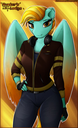 anthro bottomwear cheek_tuft clothing denim denim_bottomwear denim_clothing ear_piercing electronics eyebrow_piercing eyebrow_slit eyebrows facial_piercing facial_tuft feathered_wings feathers female folded_wings gloves handwear headgear headphones headphones_around_neck headset jacket jeans leather leather_clothing leather_jacket leather_topwear lip_piercing lip_ring notched_ear pants piercing ring_piercing simple_background solo topwear tuft villainess wings killerqueen1911 friendship_is_magic hasbro my_little_pony mythology lightning_dust_(mlp) equid equine mammal mythological_creature mythological_equine pegasus absurd_res hi_res
