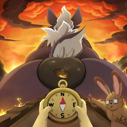 ambiguous_gender anthro anus big_anus big_butt butt cloud compass extreme_size_difference eyewear fire first_person_view fur glasses group huge_anus huge_butt hyper hyper_anus hyper_butt lava macro overweight puffy_anus size_difference sparkles sparkling_eyes trio rikuaoshi lagomorph leporid mammal rabbit 1:1 hi_res