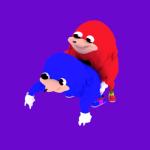 all_fours ambiguous/ambiguous ambiguous_gender ambiguous_penetration anthro doggystyle duo from_behind_position humor penetration purple_background sex simple_background smile kaezultan tidiestflyer sega sonic_the_hedgehog_(series) ugandan_knuckles knuckles_the_echidna echidna eulipotyphlan hedgehog mammal monotreme 1:1 2018 3d_(artwork) 3d_animation animated digital_media_(artwork) high_framerate lol_comments loop low_res meme short_playtime