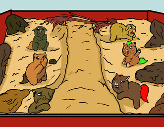 1_horn ambiguous_feral ambiguous_gender brown_body brown_fur brown_tail feces feces_on_body feces_on_hand feral fight fur green_body green_fur green_hair green_tail group hair holding_feces horn litter_box monotone_body monotone_fur neonate one_eye_closed open_mouth pooping red_horn red_tail sewn_eye tail touching_feces young young_ambiguous young_feral carniviousduck fluffy_pony fluffy_pony_(species) mammal 2026 digital_media_(artwork) shaded