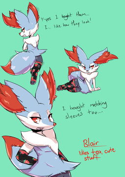 alternate_color anthro clothed clothing dialogue female footwear fur looking_at_viewer nude partially_clothed simple_background socks solo tail text sulphie nintendo pokemon fan_character braixen generation_6_pokemon pokemon_(species) english_text hi_res