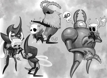 2_horns after_anal after_sex all_fours anal anal_orgasm anal_penetration animal_genitalia animal_penis antennae_(anatomy) anthro anus black_body black_eyes blush bodily_fluids cum cum_from_ass cum_from_mouth cum_in_ass cum_in_mouth cum_inside cum_on_face cum_on_penis cum_on_self cum_string cum_while_penetrated cumshot defeat_sex doggystyle ejaculation erection from_behind_position genital_fluids genitals group hand_on_penis hands-free holding_horn holding_partner horn kneeling leaking_cum leaking_precum male male/male male_penetrated male_penetrating male_penetrating_male masturbation nude orgasm orgasm_face penetration penile penile_masturbation penis precum precum_string questionable_consent sex simple_background size_difference smaller_penetrated spread_legs spreading standing trio wings tush_(artist) hollow_knight_(franchise) team_cherry dung_defender_(hollow_knight) the_knight_(hollow_knight) arthropod insect lepidopteran vessel_(species) 11:8 2026 absurd_res digital_media_(artwork) hi_res monochrome
