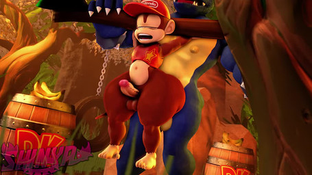 abdominal_bulge age_difference anal anal_orgasm anal_penetration anthro anthro_on_anthro anthro_penetrated anthro_penetrating anthro_penetrating_anthro audible_ejaculation balls big_butt big_penis bodily_fluids bouncing_balls bouncing_butt bouncing_penis bubble_butt butt cum cum_in_ass cum_inflation cum_inside cum_while_penetrated cumshot dominant dominant_anthro dominant_male duo ejaculation erection feet forest from_behind_position genital_fluids genitals hands-free huge_butt huge_thighs hyper hyper_thighs inflation jungle larger_anthro larger_dom larger_male looking_pleasured male male/male male_penetrated male_penetrating male_penetrating_male multiple_angles nipples non-mammal_balls non-mammal_nipples orgasm outside outside_sex penetration penile penile_penetration penis penis_in_ass penis_size_difference plant prehensile_feet sex shortstack shortstack_male simultaneous_orgasms size_difference smaller_anthro smaller_male smaller_penetrated submissive submissive_anthro submissive_male thick_thighs toes tree shinyagaia sound_warning donkey_kong_(series) nintendo diddy_kong crocodile crocodilian haplorhine kremling mammal monkey primate reptile scalie 16:9 3d_(artwork) 3d_animation animated digital_media_(artwork) high_framerate short_playtime sound source_filmmaker_(artwork) video widescreen
