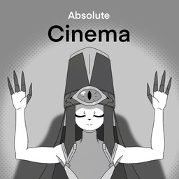 4_fingers anthro black_nose clothed clothing eyes_closed fingers fur grey_background grey_clothing male raised_arms simple_background smile solo text white_body white_fur porporpor absolute_cinema nine_sols red_candle_games ji_(nine_sols) felid feline mammal solarian hi_res meme monochrome