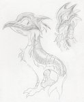 ambiguous_gender armless armor beak chest_tuft feral feral_with_hair hair looking_aside mane open_mouth side_view solo standing tail tuft teochronico accipitrid accipitriform avian bird cetacean chimera hybrid mammal marine 2024 graphite_(artwork) hi_res traditional_media_(artwork)