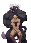 abs age_difference anthro anthro_dominating_human balls beard big_dom_small_sub big_muscles big_pecs black_hair carrying_another carrying_partner convenient_censorship dominant dominant_anthro dominant_male duo facial_hair facial_piercing genitals hair holding_partner horn human_on_anthro interspecies larger_anthro larger_male male male/male muscular muscular_anthro muscular_male nose_piercing nude older_anthro older_dom_younger_sub older_male pecs piercing red_eyes ruffling_hair size_difference smaller_human smaller_male submissive submissive_human submissive_male white_hair younger_human younger_male uken_l thanu_(alvintanubis) bovid bovine cattle human mammal hi_res adopted_(lore) adopted_son_(lore) father_(lore) father_and_child_(lore) father_and_son_(lore) parent_(lore) parent_and_child_(lore) parent_and_son_(lore) pseudo_incest_(lore) son_(lore)