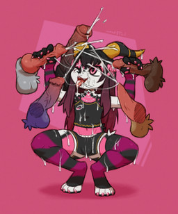alternative_fashion animal_genitalia animal_penis anthro balls barefoot bodily_fluids bottomwear camel_toe canine_genitalia canine_penis clothing crouching cum cum_drip cum_everywhere cum_in_mouth cum_inside cum_on_belly cum_on_body cum_on_chest cum_on_face cum_on_leg cum_on_penis cum_on_self cum_on_tongue cum_string cumshot disembodied_penis dripping drooling ejaculation emo equine_genitalia equine_penis erection faceless_character feet female fur genital_fluids genitals group handjob hindpaw humanoid_genitalia humanoid_hands humanoid_penis interspecies knot legwear looking_at_another male male/female messy midriff navel open_mouth orgasm pawpads paws penile penile_spines penis precum precum_drip saliva sex sheath shorts simple_background solo_focus spread_legs spreading surrounded sweat tapering_penis thigh_highs tongue tongue_out vein veiny_penis moodytail hotdogxforehead hybrid unknown_species 2026 absurd_res digital_media_(artwork) hi_res