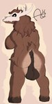 anthro antlers anus areola aroused balls big_breasts big_butt bone breasts brown_body brown_fur butt butt_grab curled_hair fluffy fluffy_tail fur genitals hair hand_on_butt hooves horn huge_butt intersex nipples nude puckered_anus raised_tail red_areola red_nipples saggy_balls scut_tail short_tail simple_background skull skull_head solo standing tail tail_anus teeth white_eyes aimskull american_mythology indigenous_north_american_mythology mythology north_american_mythology luca_(aimskull) deer mammal monster mythological_creature wendigo 2025 absurd_res hi_res signature